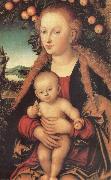 Lucas Cranach The Virgin under the arbol of apples Sweden oil painting reproduction